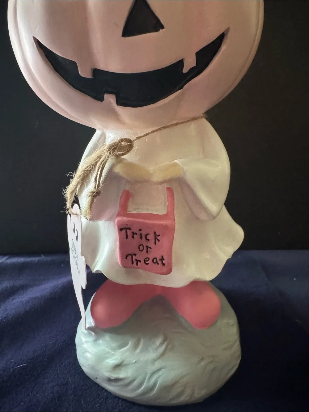 Goblin & Ghoul Pink Pumpkin Girl Trick or Treat Halloween Whimsical Resin NWT
